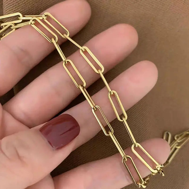 Paperclip Chain Necklace, , House of Caelo Athleisure Wear, Yoga Wear & Leggings, House of Caelo Athleisure Wear, Yoga Wear & Leggings