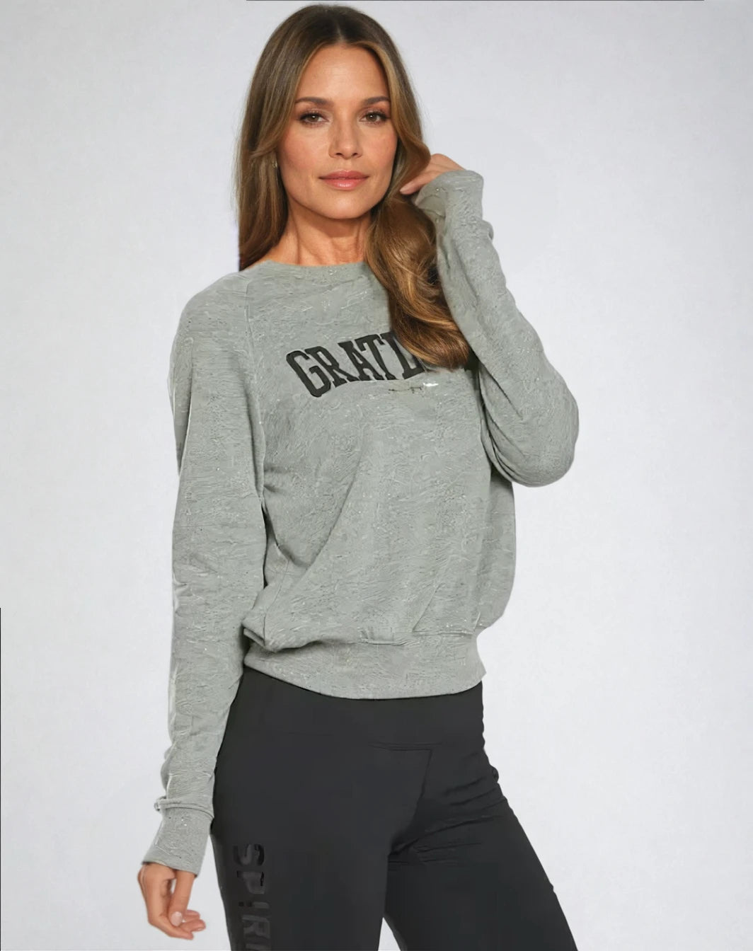 Spiritual Gangster Women's Grateful Old School Graphic Sweatshirt - House of Caelo Athleisure Wear, Yoga Wear & Women's Clothing