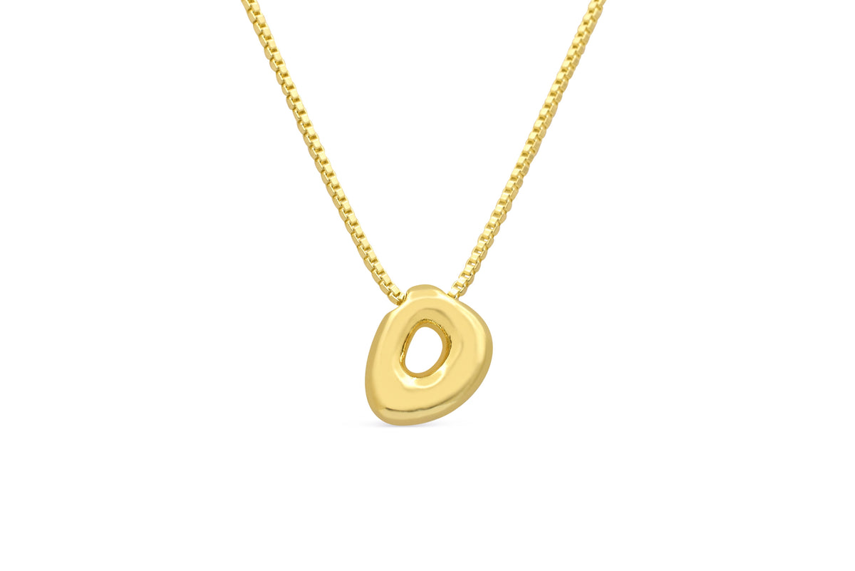 Let Her Shine 10mm Plain Letter Necklace, initial D in gold | Fitkitty Culture®