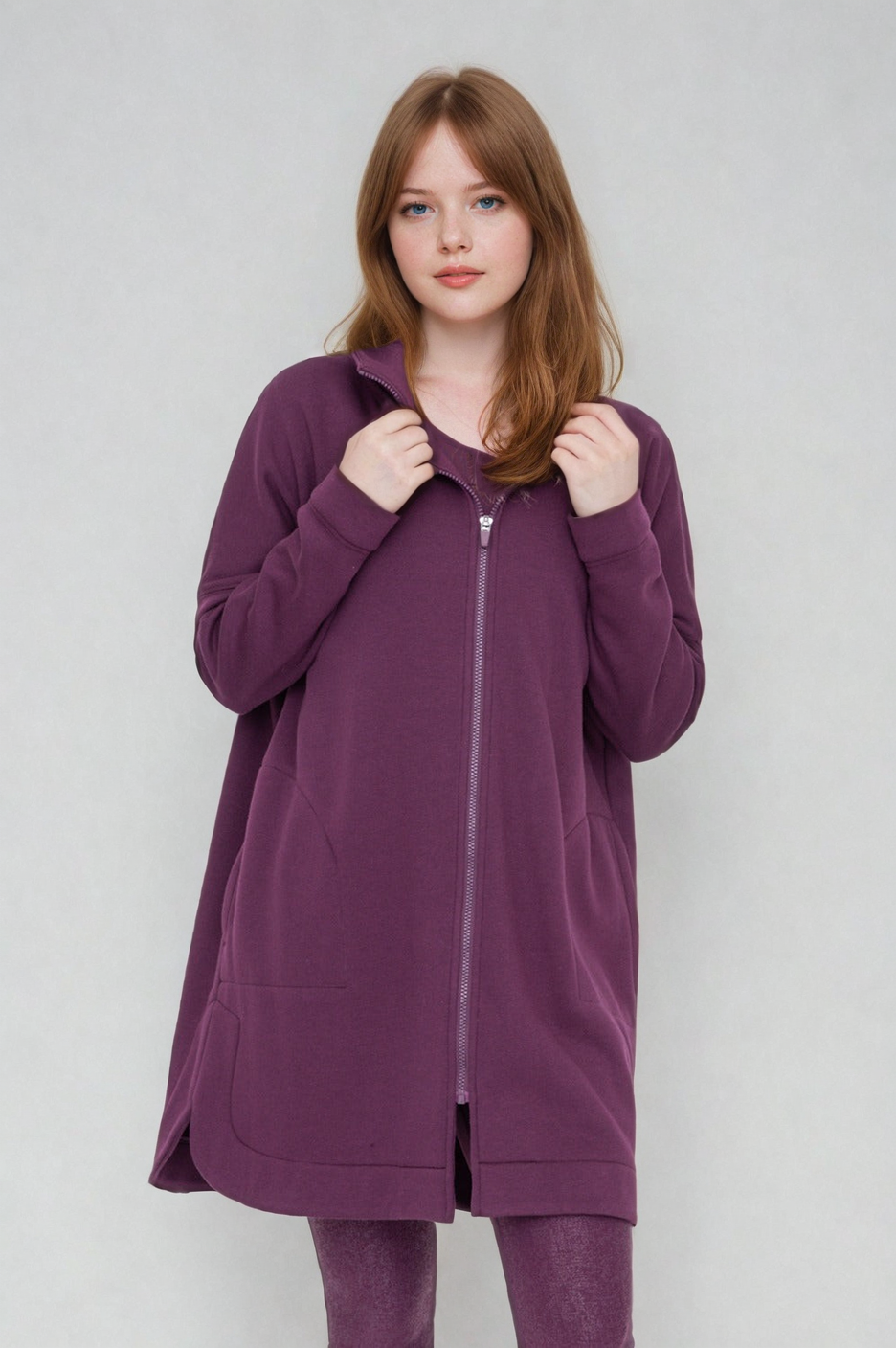 Cozy Comfort Zip Up Hoodie Jacket Burgundy, Clothing, Mono B, House of Caelo Athleisure Wear, Yoga Wear & Leggings