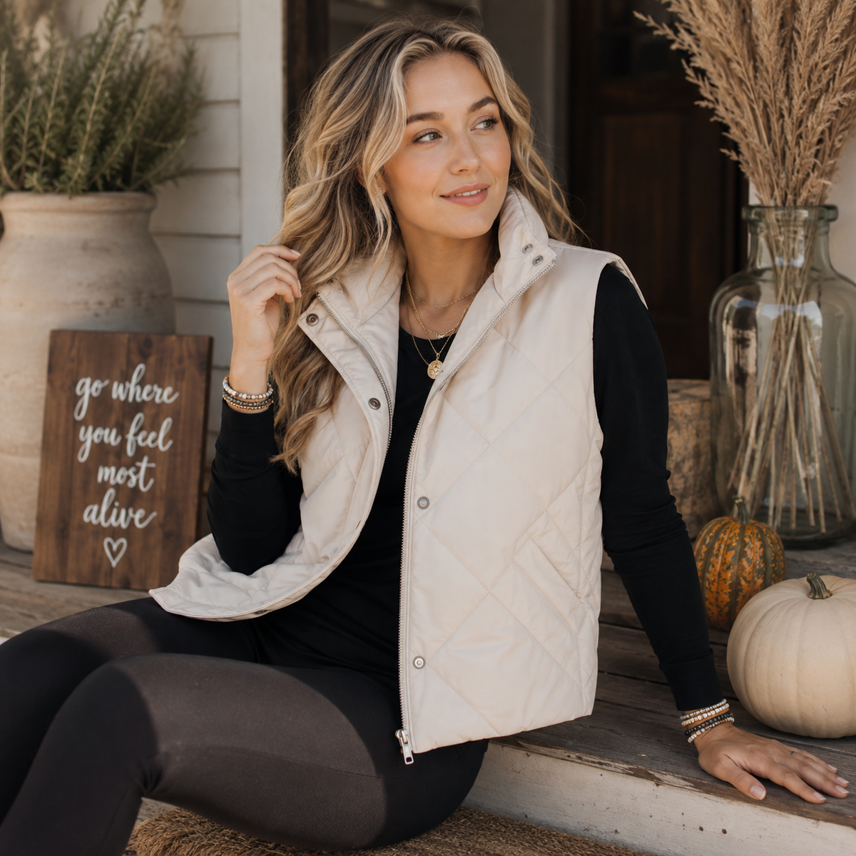 Vegan Leather Puffer Vest | House of Caelo®