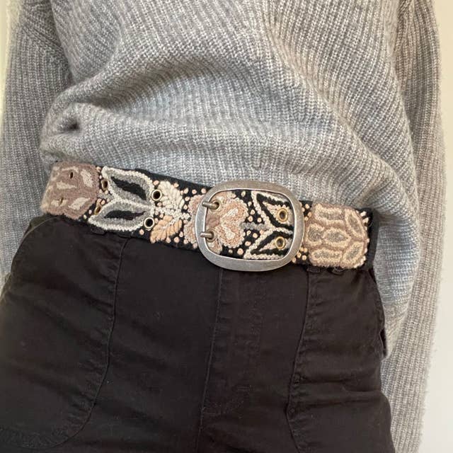 Wildroot Artisan Embroidered Belt, Black - House of Caelo Athleisure Wear, Yoga Wear & Women's Clothing