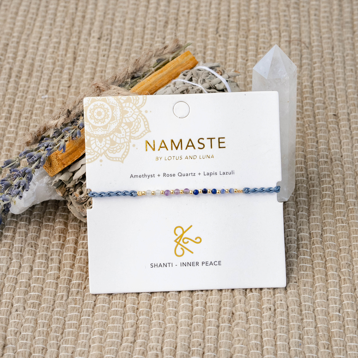 Shanti Namaste Bracelet - House of Caelo Athleisure Wear, Yoga Wear & Women's Clothing