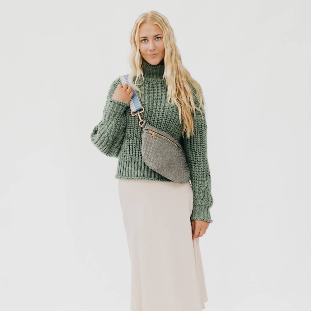 Westlyn Woven Vegan Leather Crossbody Bag — alternate product view 17