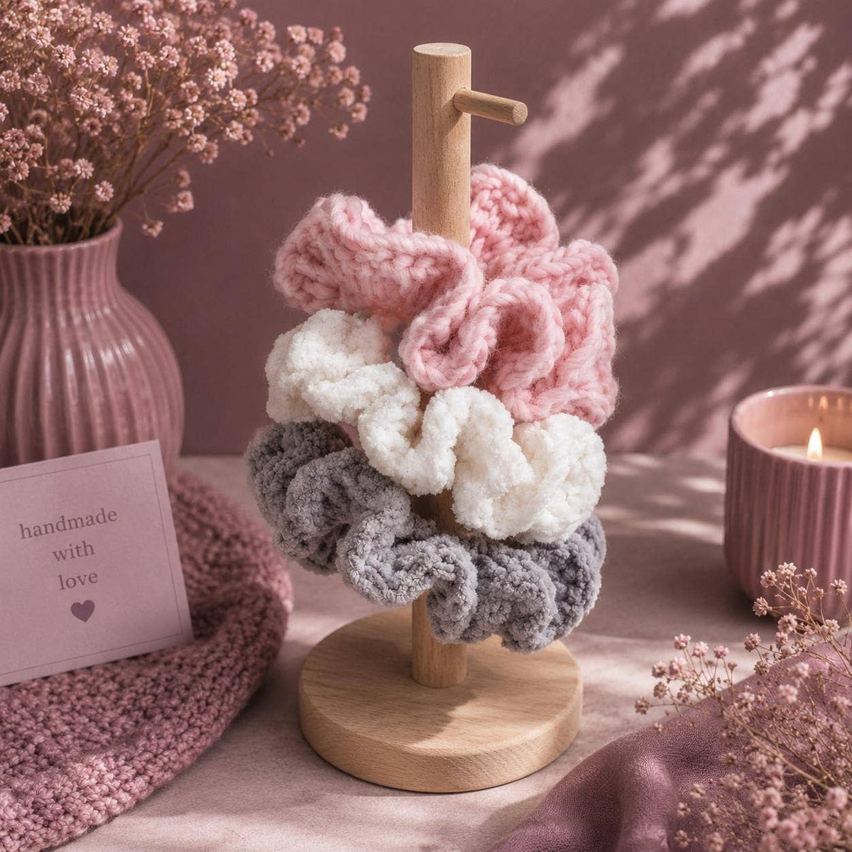Soft Ruffle Crochet Scrunchie Set – featured product view