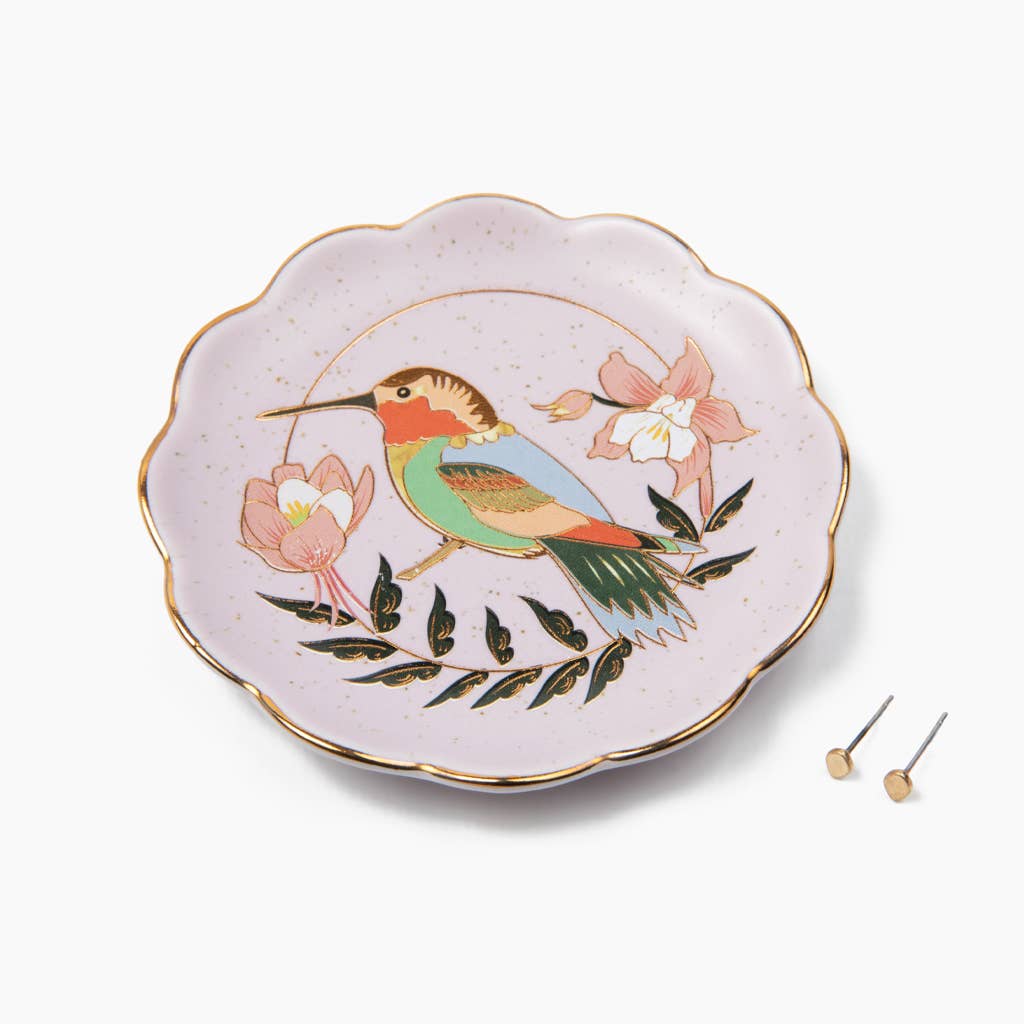 Hummingbird Jewelry Dish & Stud Earring Gift Set — alternate product view 2