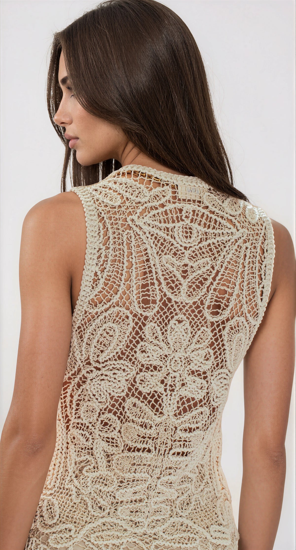 Open-Work Crochet Tie-Front Vest Top - Fitkitty Culture Athleisure Wear, Yoga Wear & Women's Clothing