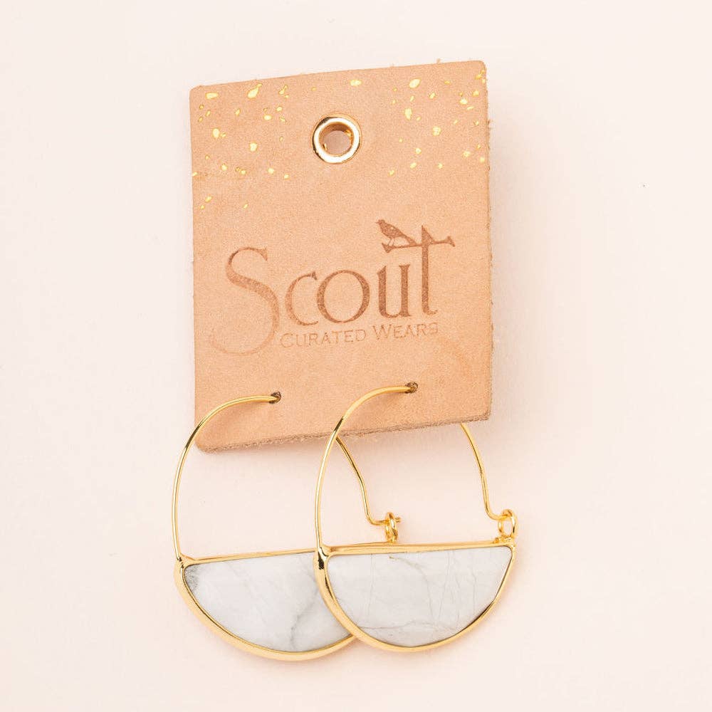 Stone Prism Hoop - Lapis/Silver - Fitkitty Culture Athleisure Wear, Yoga Wear & Women's Clothing