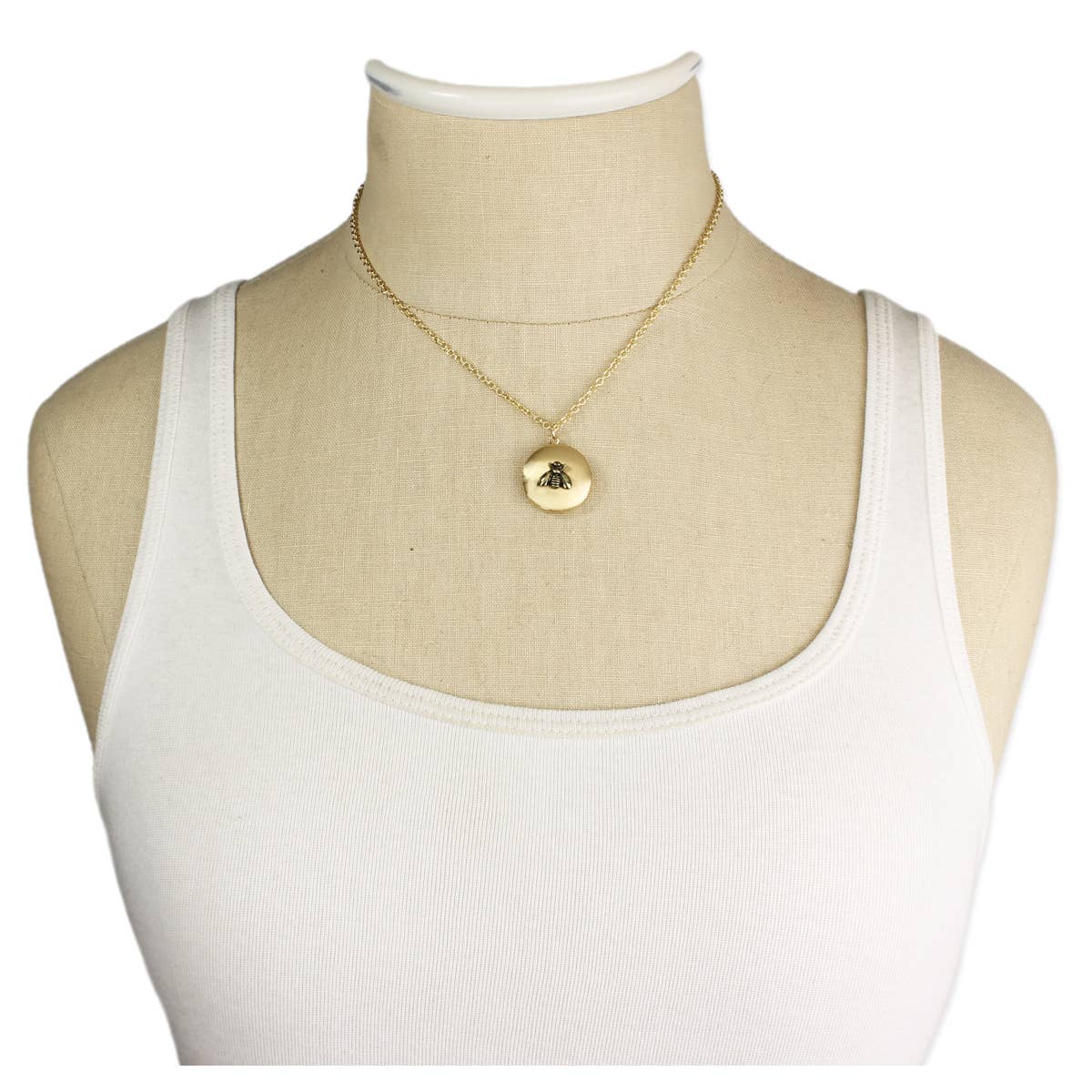 All the Buzz Gold Bee Locket Necklace - House of Caelo Athleisure Wear, Yoga Wear & Women's Clothing