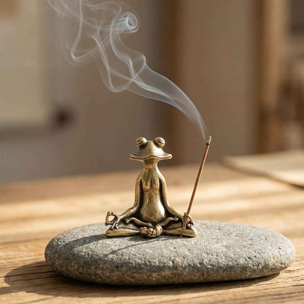 Zen Brass Incense Frog — alternate product view 5