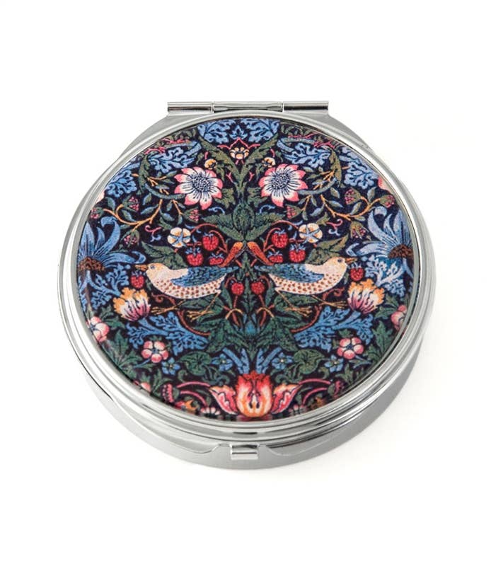 William Morris Strawberry Thief Round Pill Box
