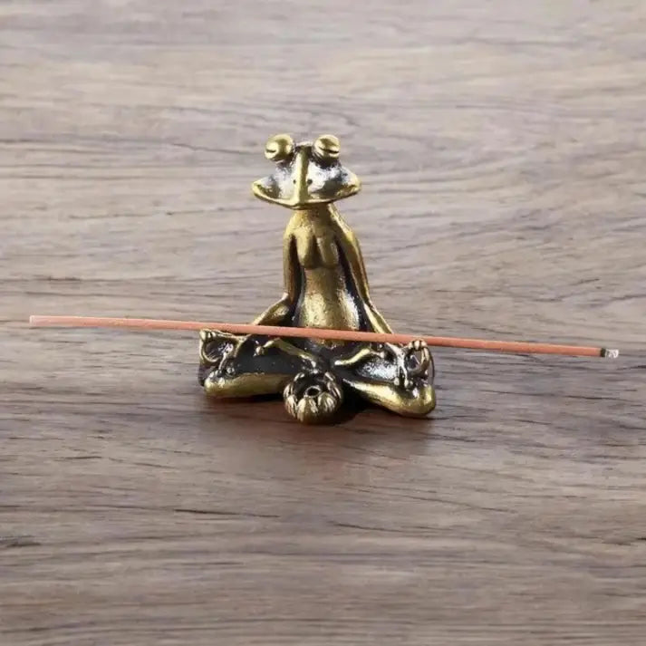 Zen Brass Incense Frog — alternate product view 7
