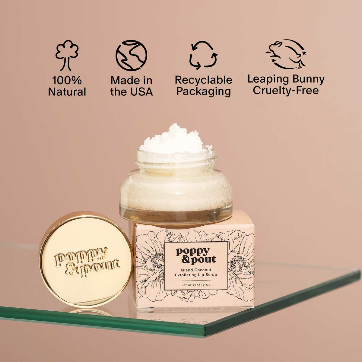Lip Scrub, Island Coconut - Fitkitty Culture Athleisure Wear, Yoga Wear & Women's Clothing