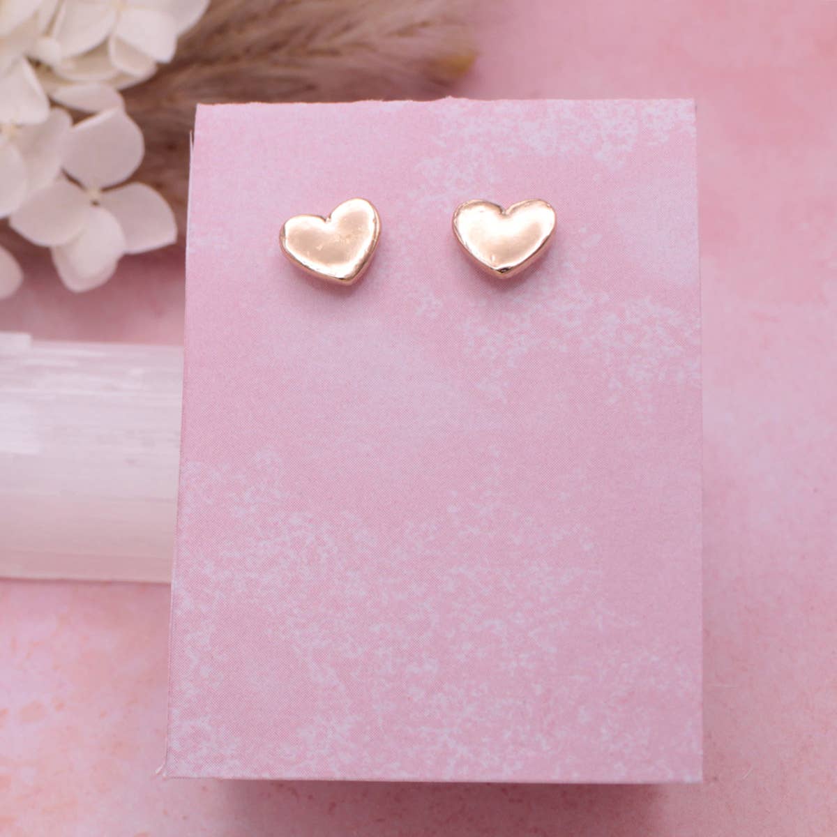 The Kiss Fine Art Gold Heart Earrings - Fitkitty Culture Athleisure Wear, Yoga Wear & Women's Clothing