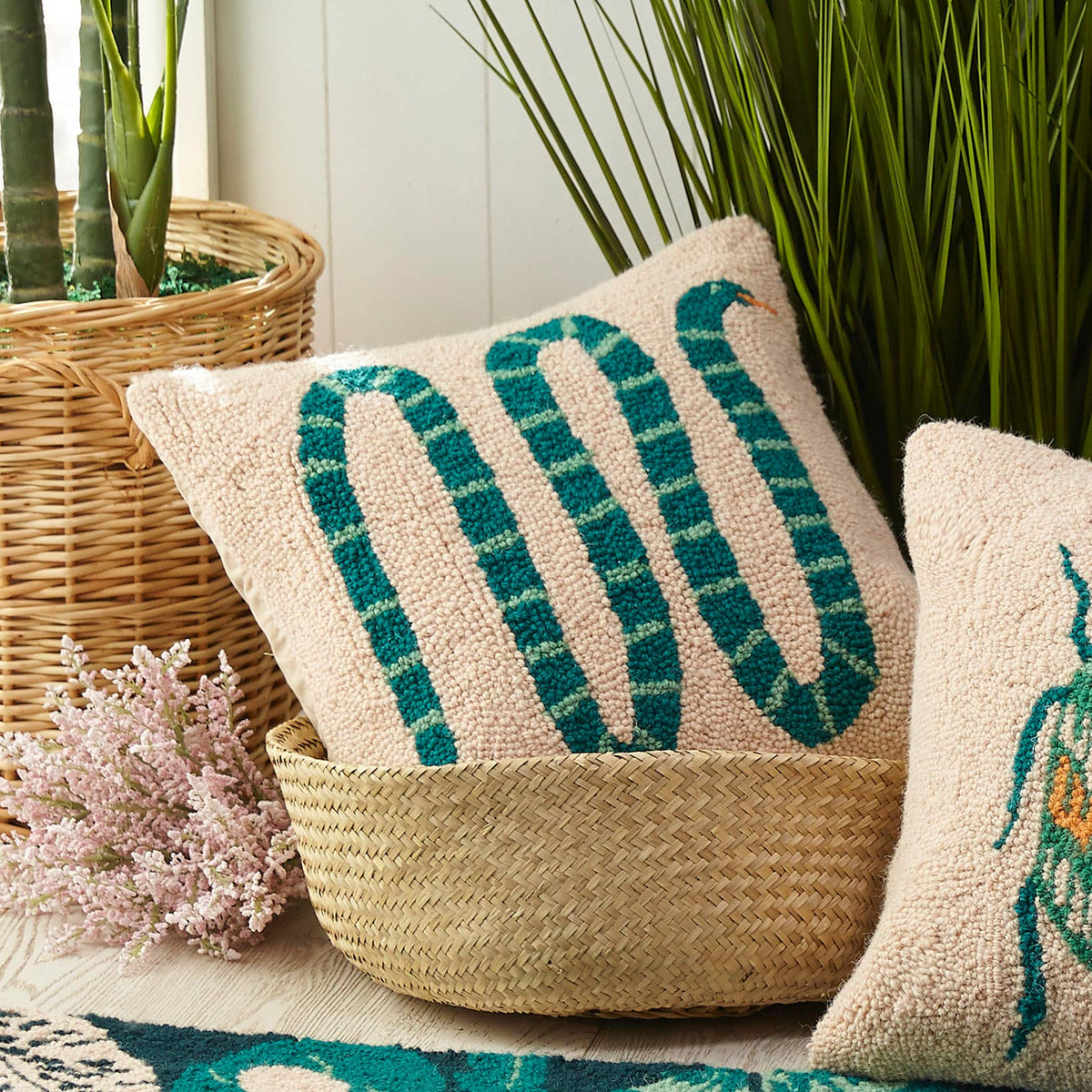 Ethereal Garden Snake Hook Pillow - Elizabeth Olwen — main product image