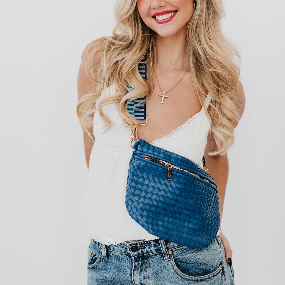 Westlyn Woven Vegan Leather Crossbody Bag — alternate product view 5