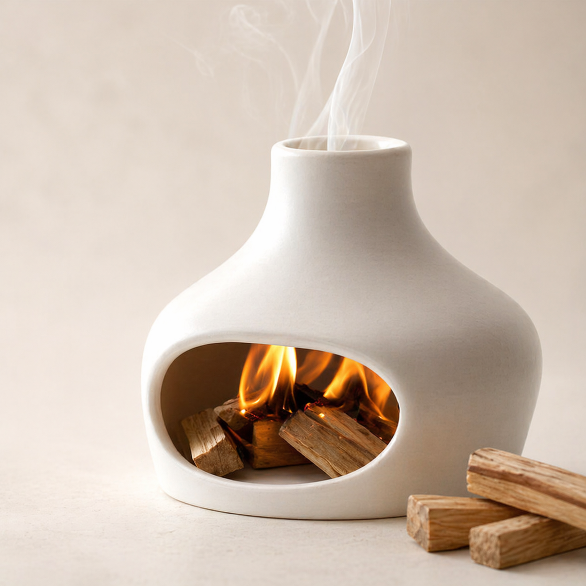 Serene Flame Ceramic Palo Santo Burner — alternate product view 6