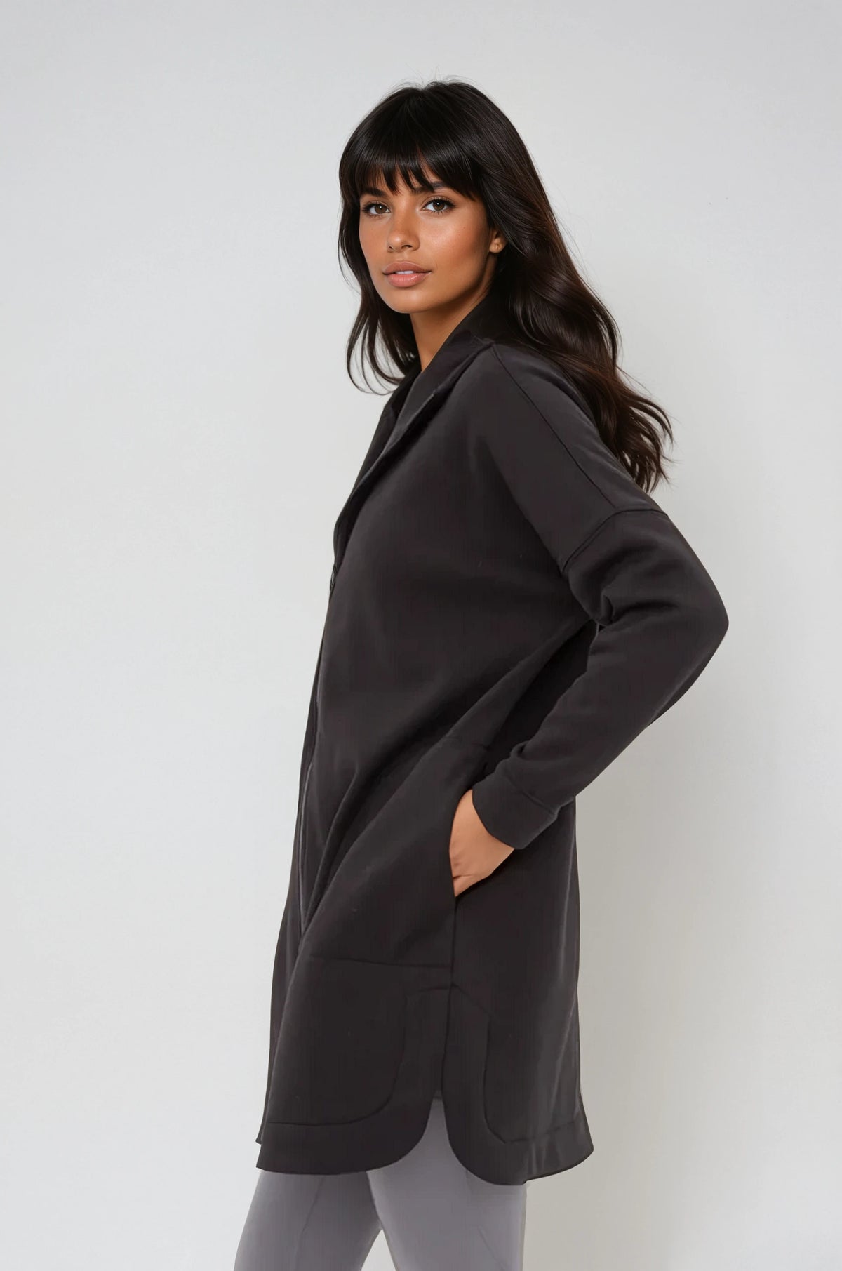 Cozy Comfort Zip Up Hoodie Jacket Black, Clothing, Mono B, House of Caelo Athleisure Wear, Yoga Wear & Leggings