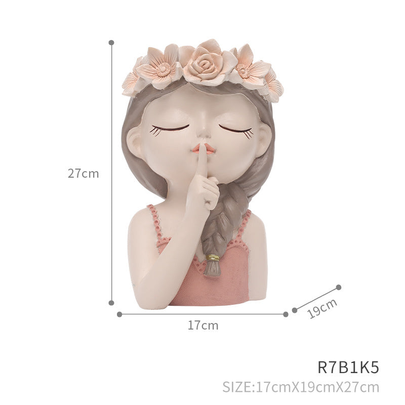 Serene Bloom sculptural planter in Floral Crown Style 5