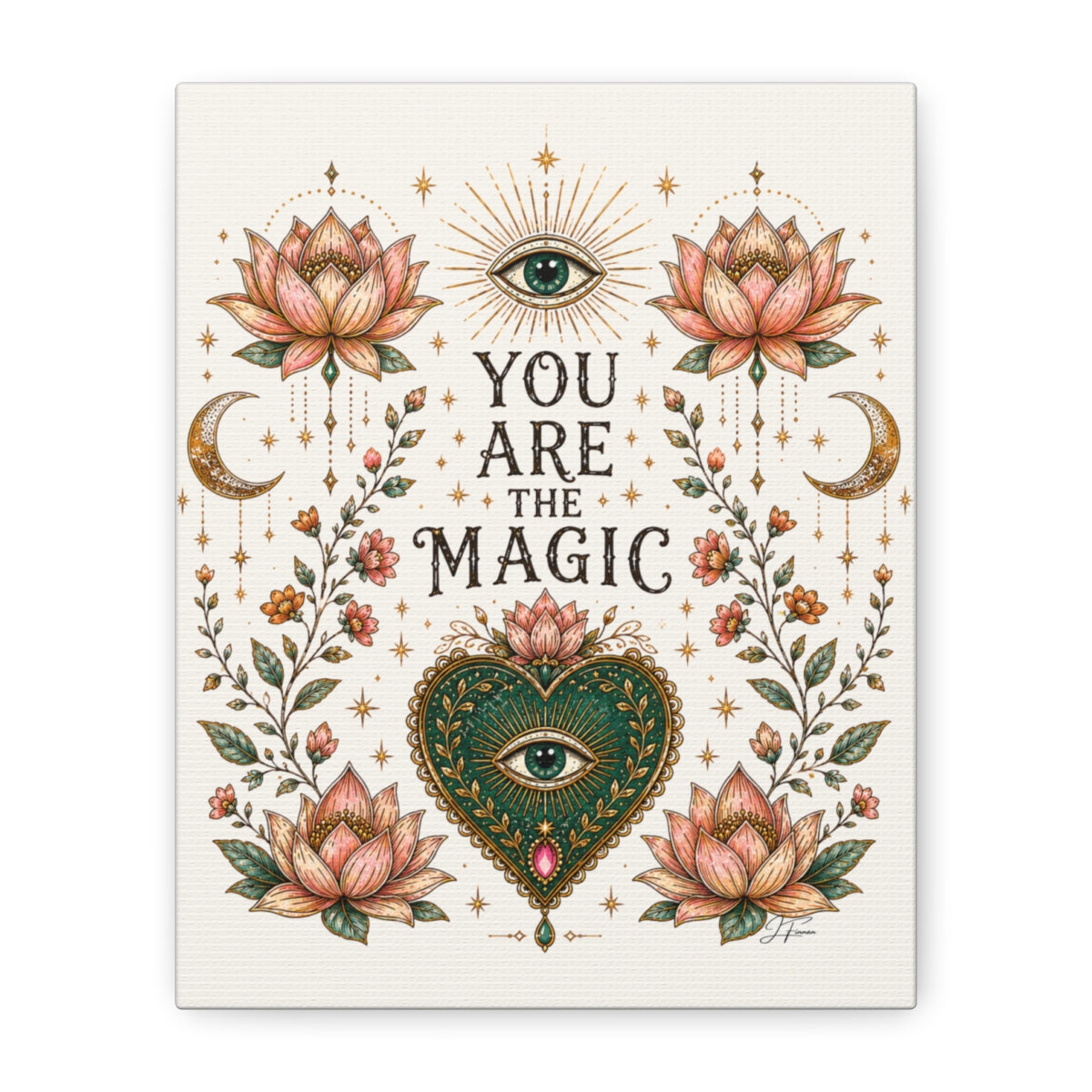 You Are The Magic Canvas Wall Art — Mystical Lotus Spiritual Decor — alternate product view 6