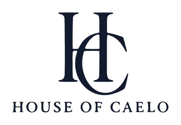 House of Caelo navy monogram and wordmark