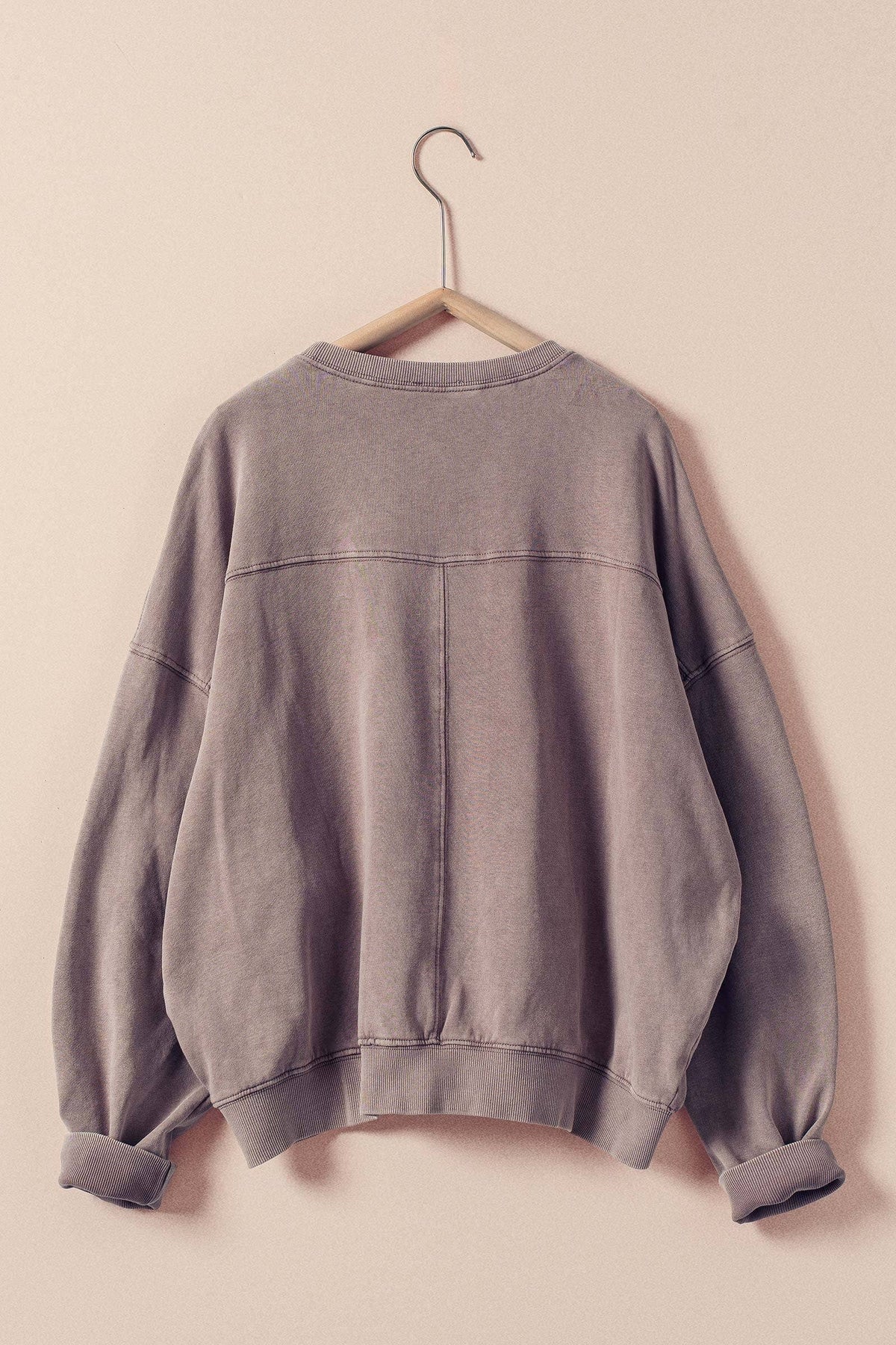 Boho "Love" Embellished Mineral Wash Sweatshirt - House of Caelo Athleisure Wear, Yoga Wear &  Women's Clothing