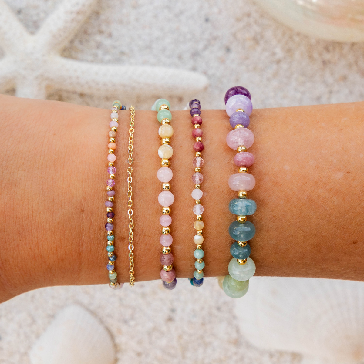 Live Free Rainbow Healing Bracelet – alternate product view 2