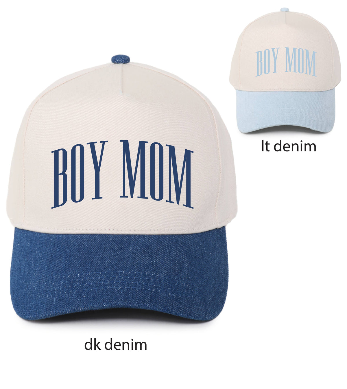 BOY MOM Embroidery Two Tone 5 Panel Cap - House of Caelo Athleisure Wear, Yoga Wear &  Women's Clothing
