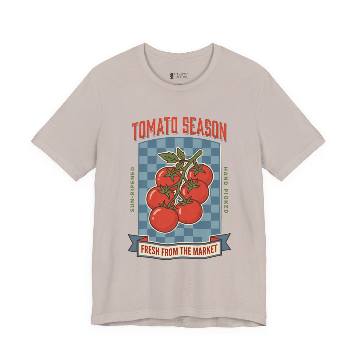 Tomato Season Tee | Vintage Food Graphics, Market Produce T-Shirt, view 8 | Fitkitty Culture®