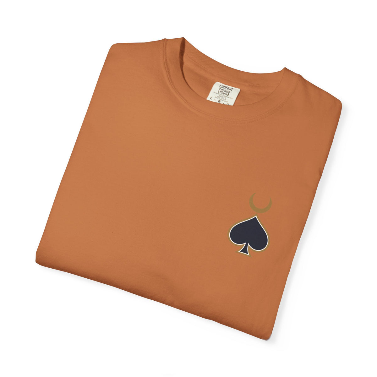 Queen of Spades Tee | Celestial Playing Card Back Print Garment-Dyed T-Shirt
