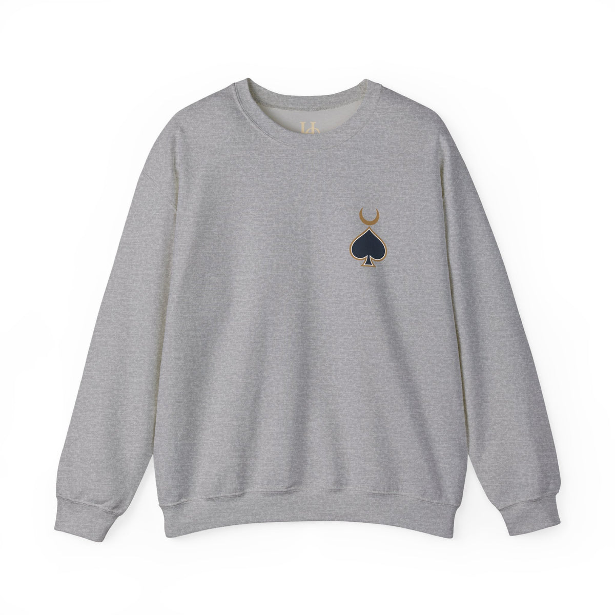 Queen of Spades Sweatshirt | Celestial Playing Card Back Print Crewneck