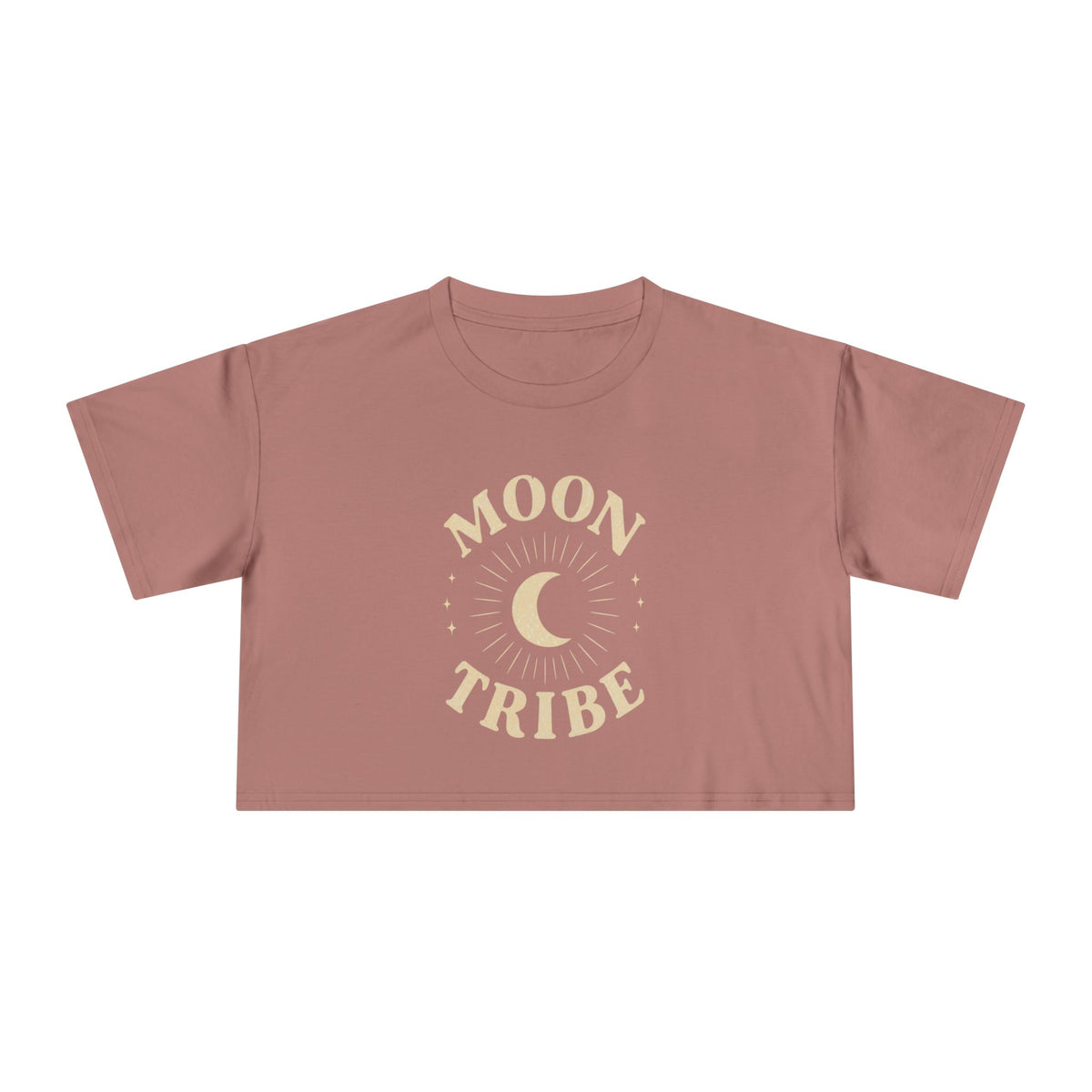 Moon Tribe Crop Tee — Celestial Women's Graphic Shirt — alternate product view 3