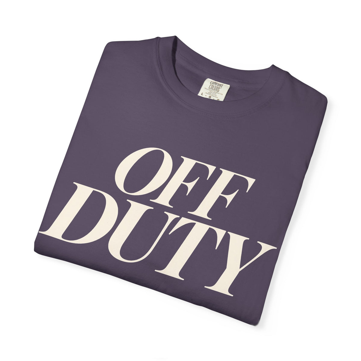 Off Duty Tee | Bold Italic Garment-Dyed T-Shirt