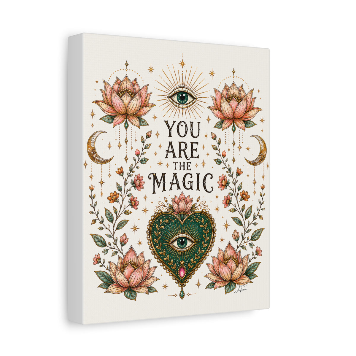 You Are The Magic Canvas Wall Art — Mystical Lotus Spiritual Decor — alternate product view 3