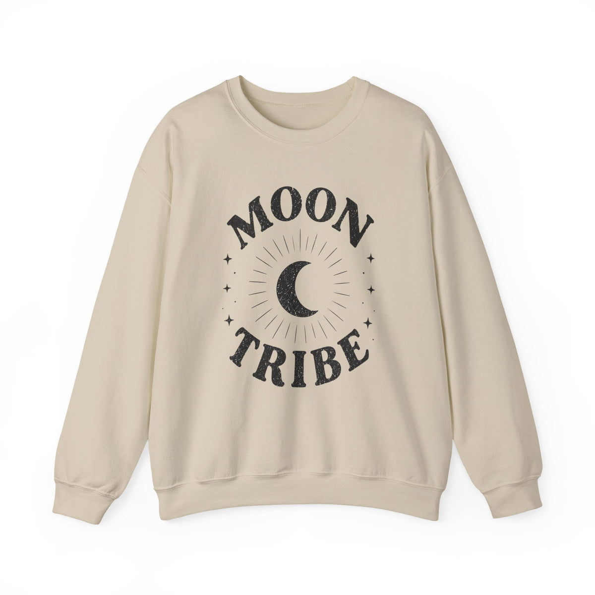 Moon Tribe Crewneck Sweatshirt Gray and Natural Sand — alternate product view 6