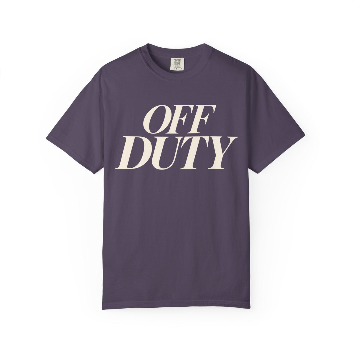 Off Duty Tee | Bold Italic Garment-Dyed T-Shirt