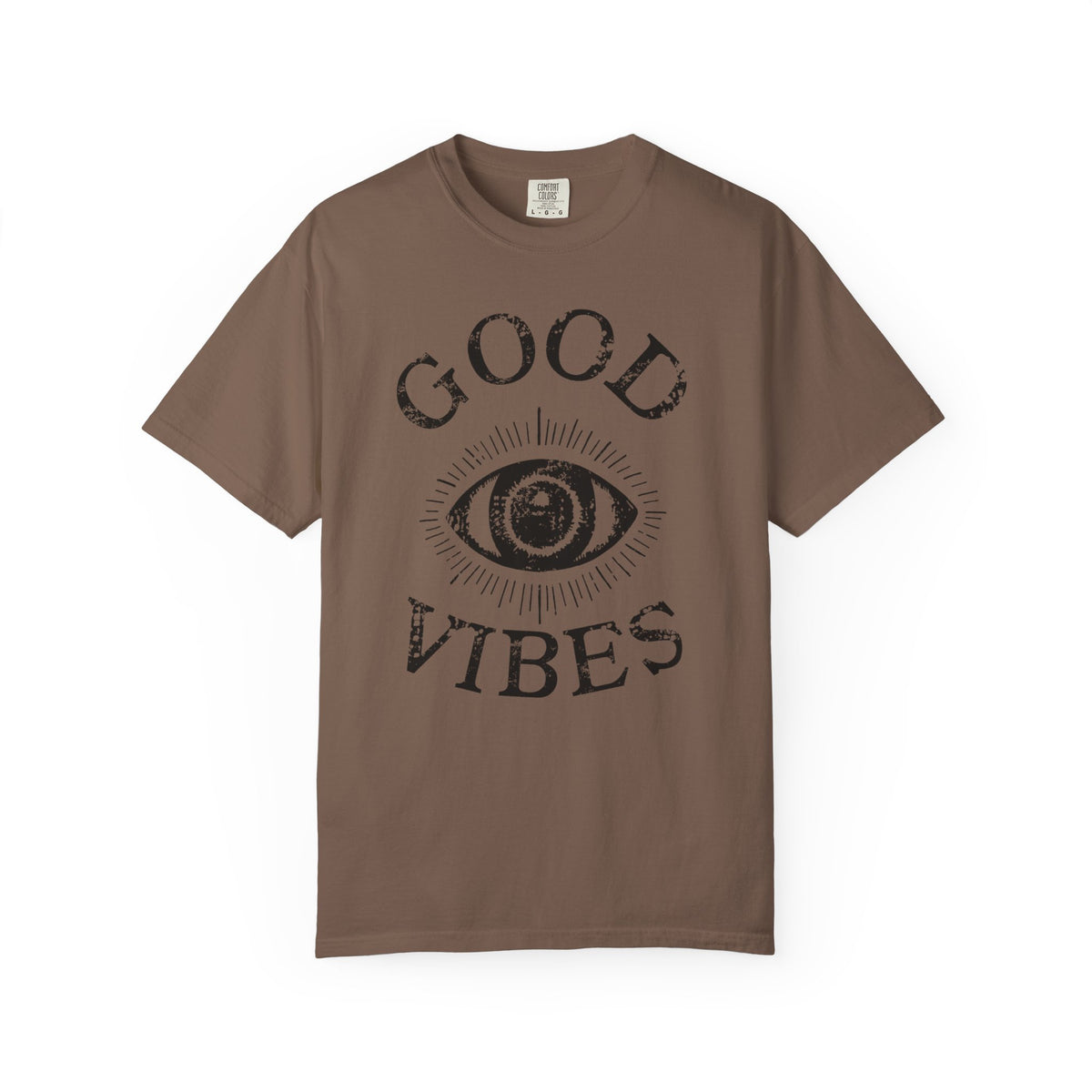 Good Vibes Eye T-Shirt: Vintage Mystic Graphic Tee, view 4 | Fitkitty Culture®