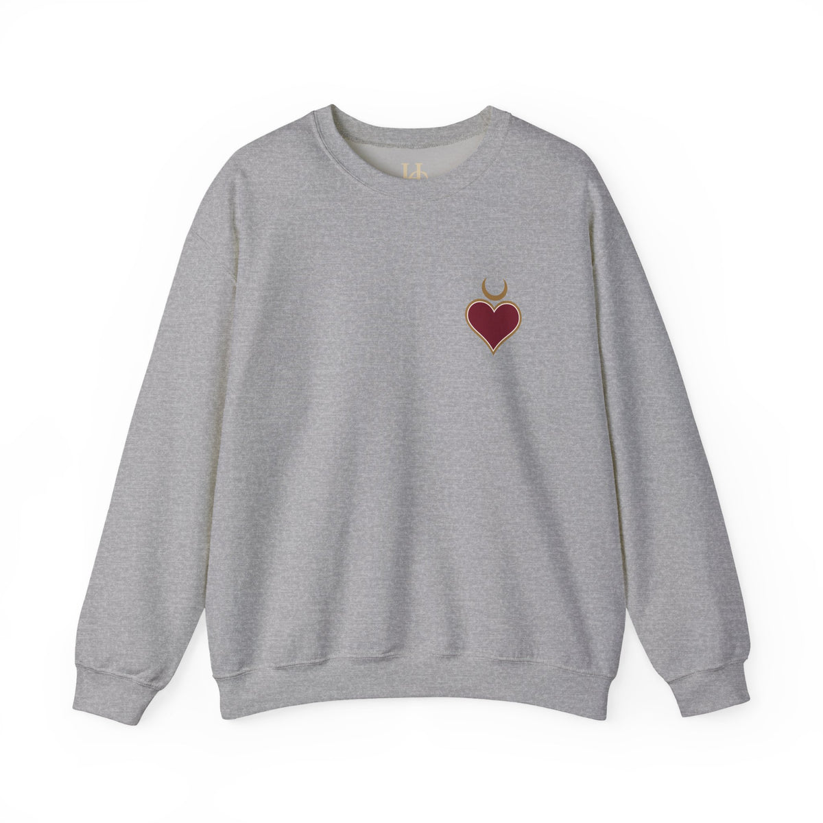 Queen of Hearts Sweatshirt | Celestial Playing Card Back Print Crewneck