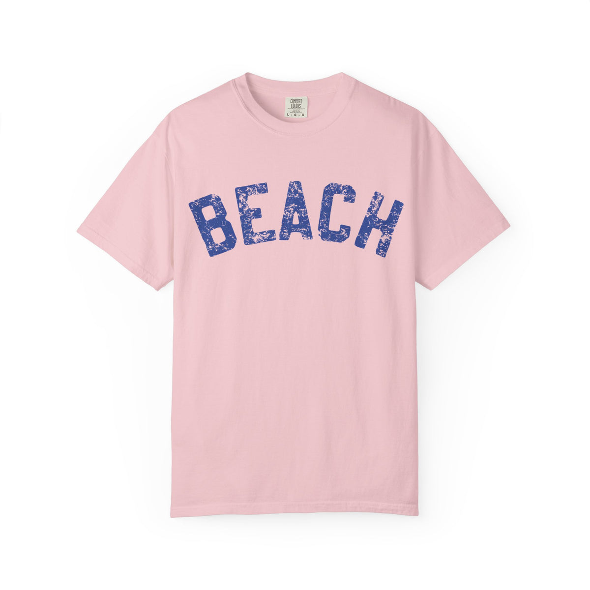Beach Graphic T-Shirt – Vintage Blue "BEACH" Print, view 11 | Fitkitty Culture®