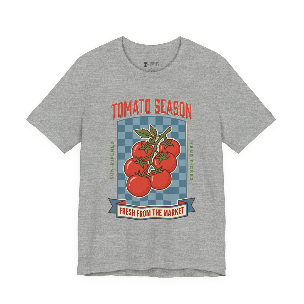 Tomato Season Tee | Vintage Food Graphics, Market Produce T-Shirt, view 5 | Fitkitty Culture®