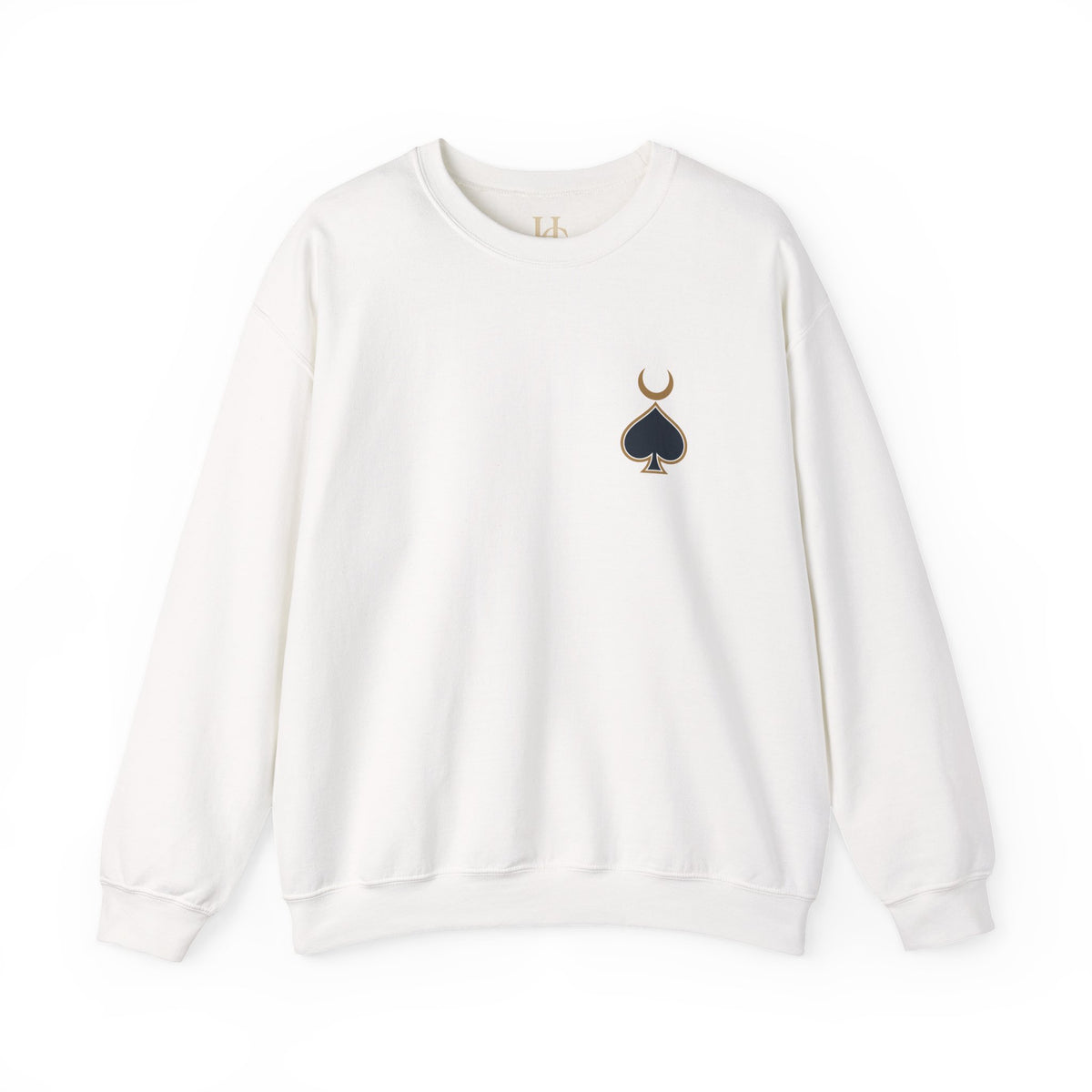 Queen of Spades Sweatshirt | Celestial Playing Card Back Print Crewneck