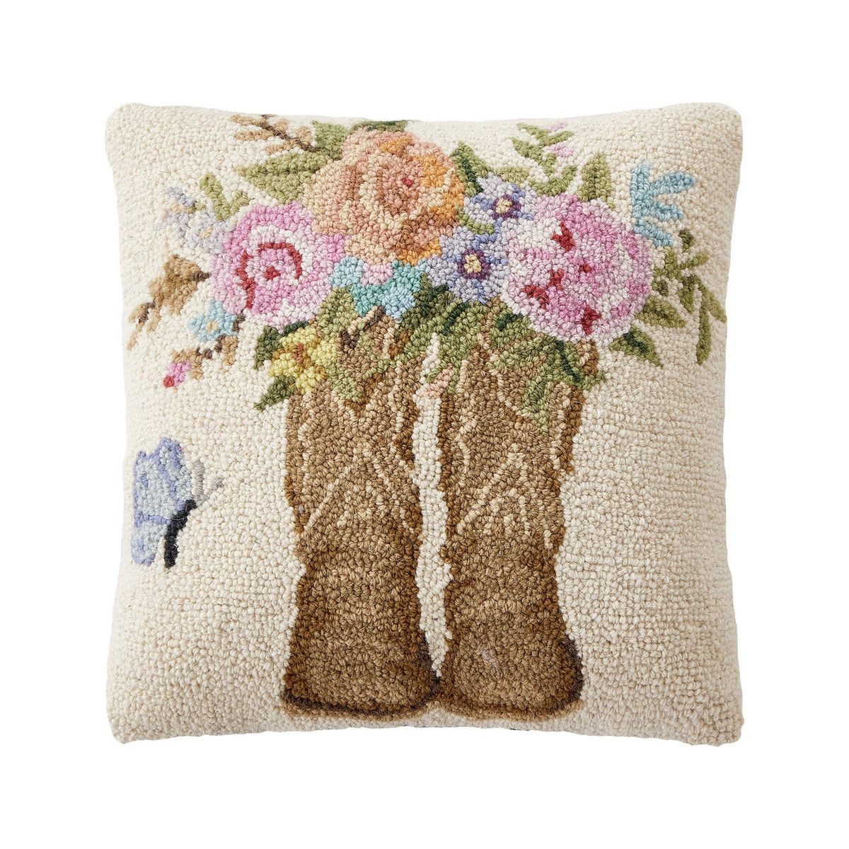 Cowboy Boots & Rose Hook Pillow - Susan Winget — main product image