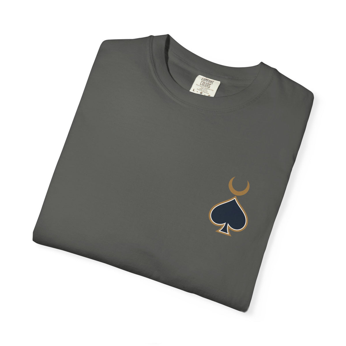 Queen of Spades Tee | Celestial Playing Card Back Print Garment-Dyed T-Shirt