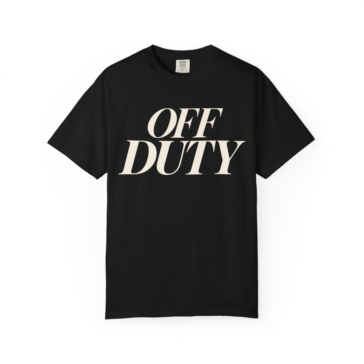 Off Duty Tee | Bold Italic Garment-Dyed T-Shirt