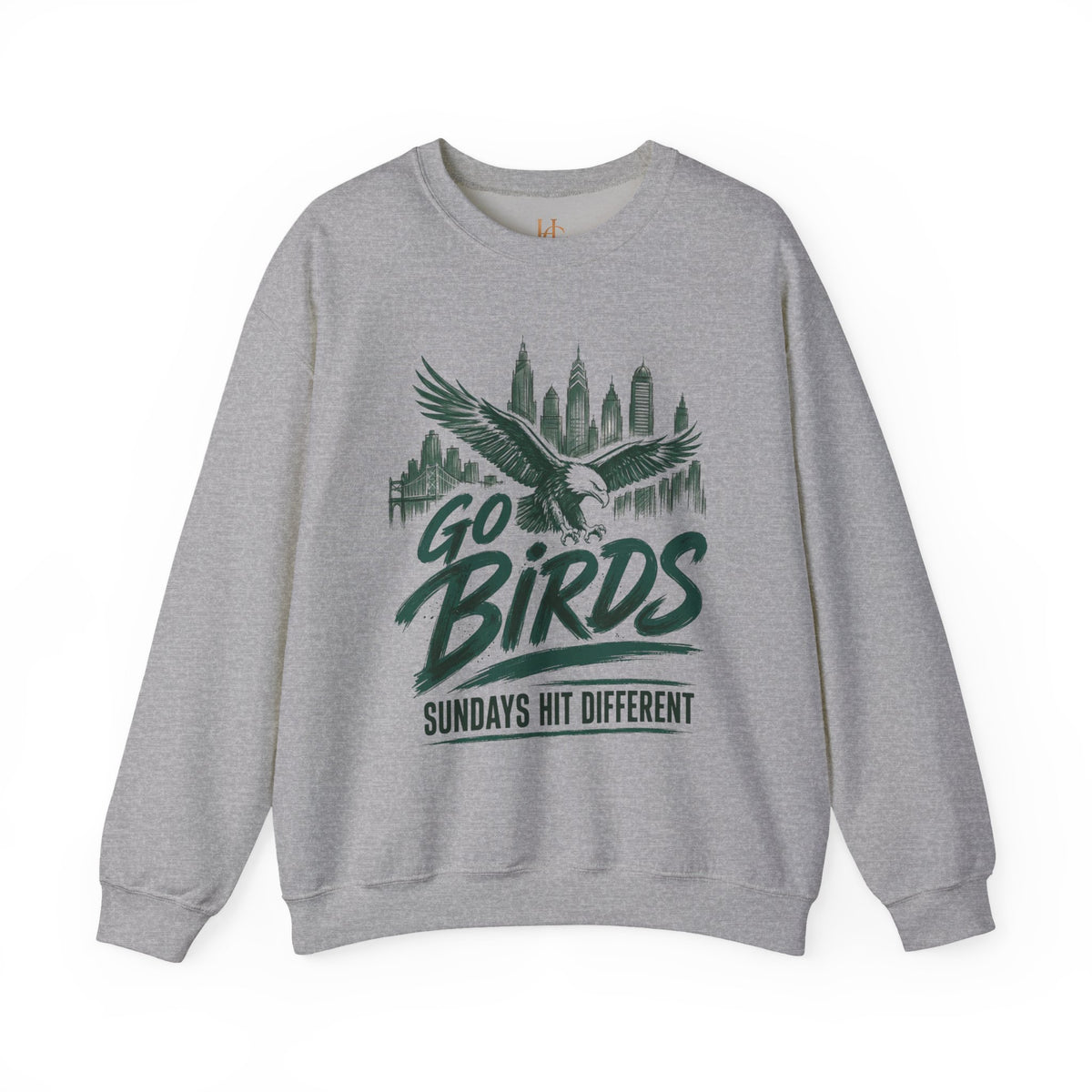GO BIRDS Sundays Hit Different crewneck sweatshirt product view