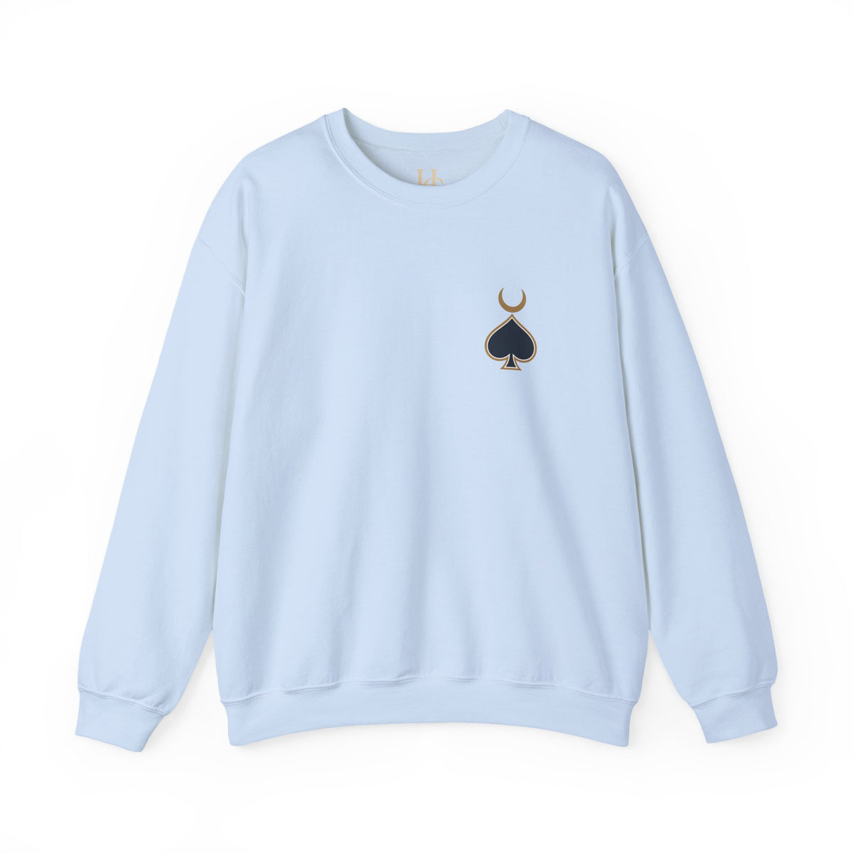 Queen of Spades Sweatshirt | Celestial Playing Card Back Print Crewneck