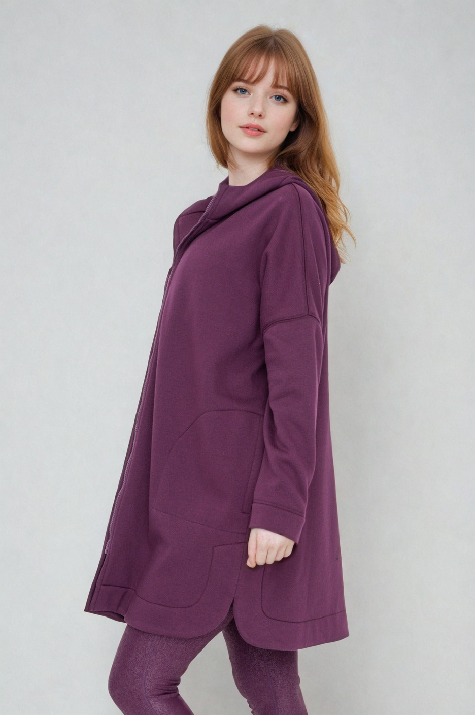 Cozy Comfort  Zip Up Hoodie Jacket  Burgundy, Clothing, Mono B, House of Caelo Athleisure Wear, Yoga Wear & Leggings
