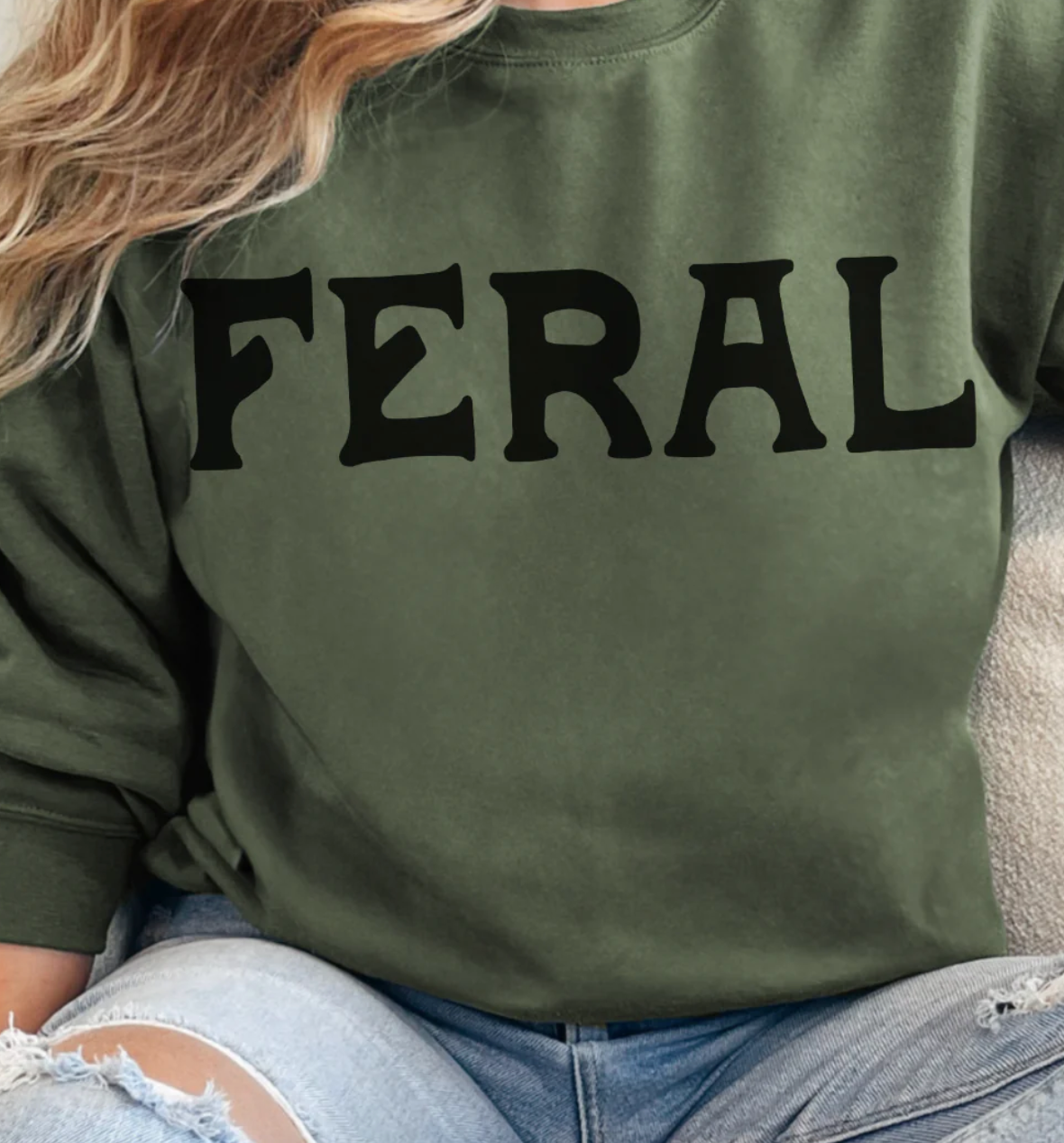 Feral Sweatshirt – Cozy Fleece-Lined Pullover for Wild Souls - House of Caelo Athleisure Wear, Yoga Wear &  Women's Clothing