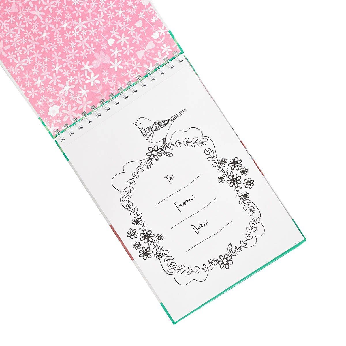 Joy for the Journey gift presentation page with bird and floral frame