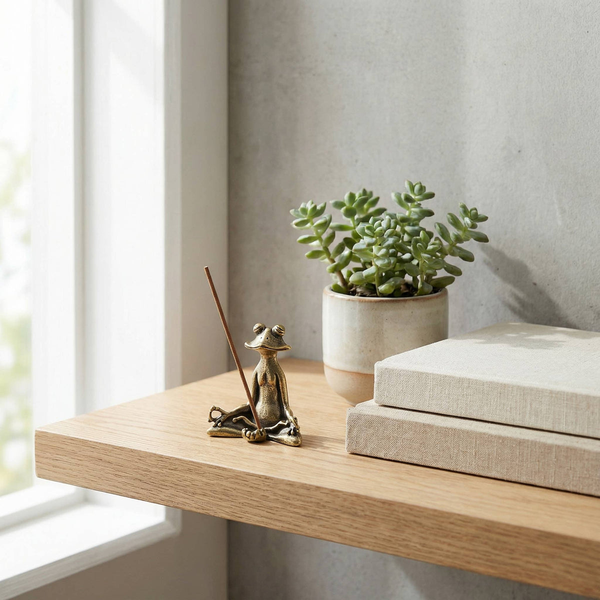 Zen Brass Incense Frog — alternate product view 3